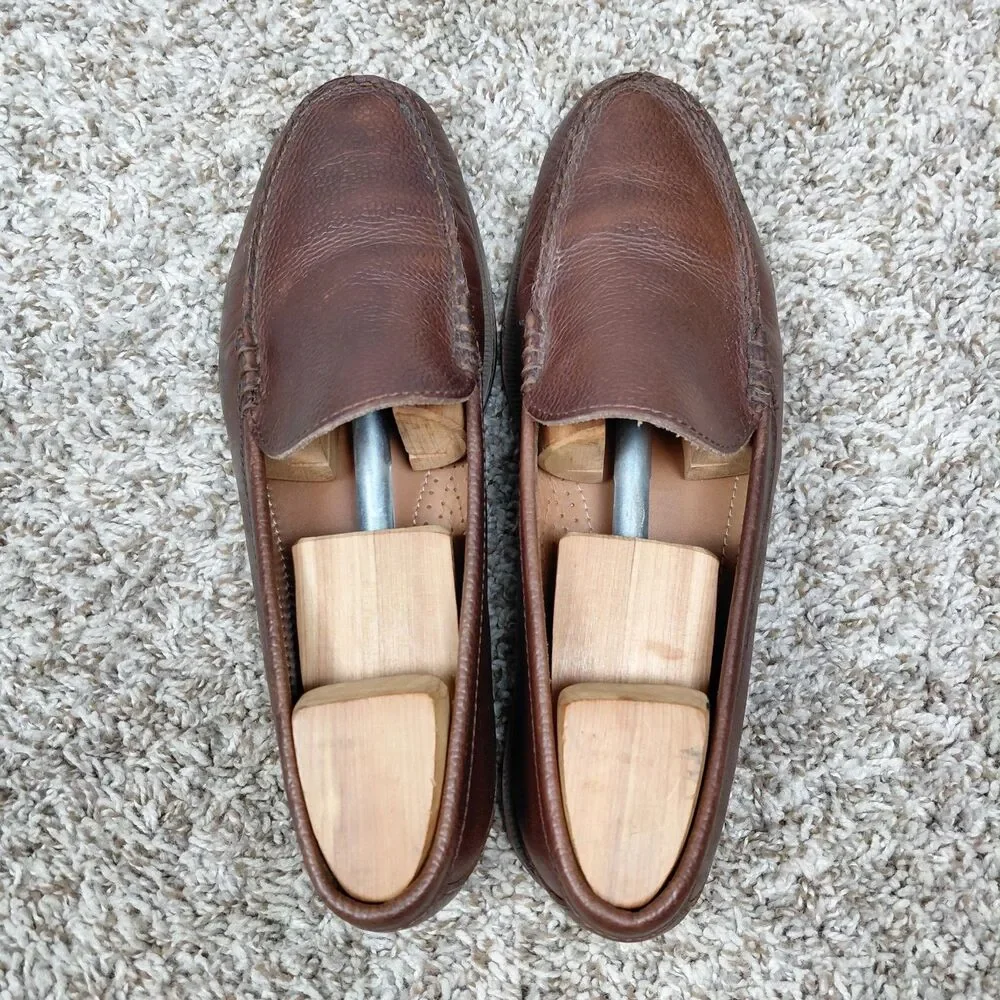 Oak Street Bootmakers Slip On Loafers Mens Size 10 D Brown Leather USA Shoes